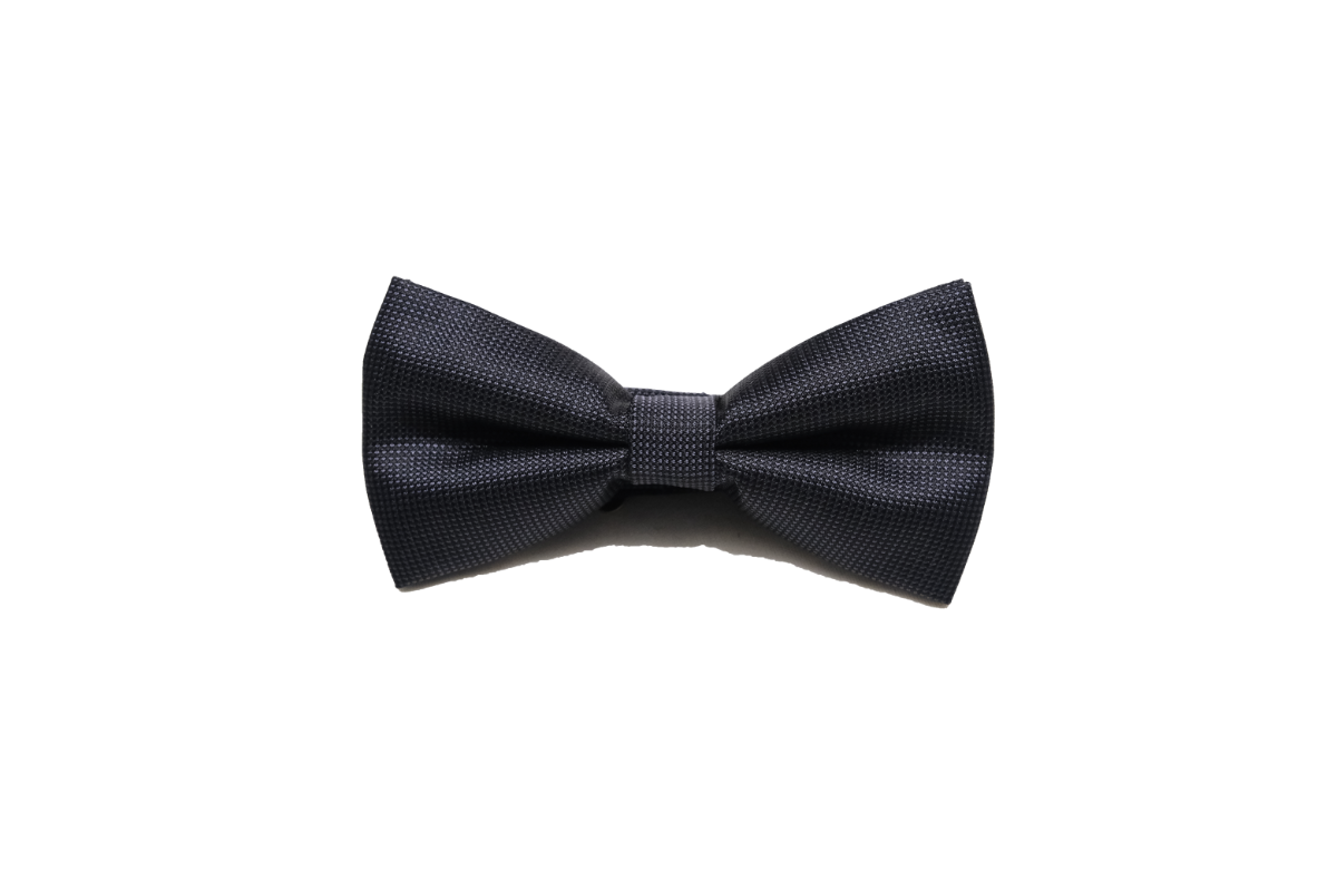 Pure Black Silk Bow Tie