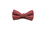 Checkered Red Silk Bow Tie