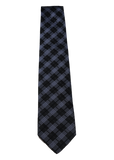 Black/Grey Checkered Pattern Silk Tie
